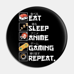 Cool Anime Gaming For Men Women Kids Kawaii Otaku Gamers Tee Pin