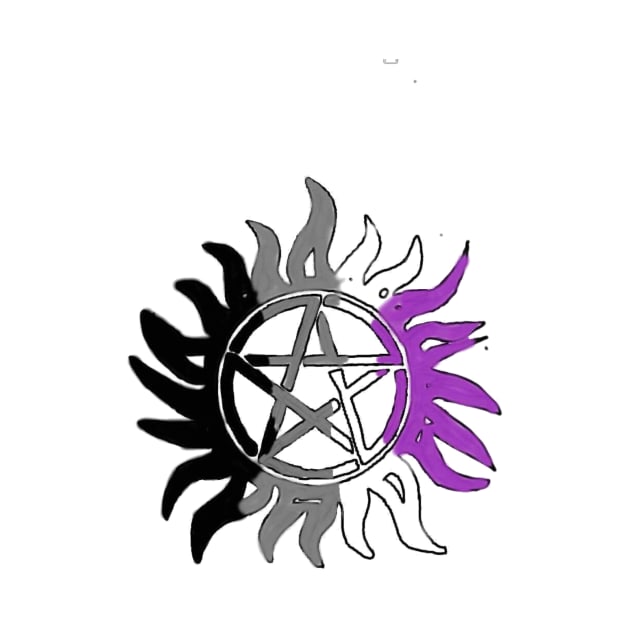 Asexual Pride Flag Anti-Possession Symbol by JoannaS