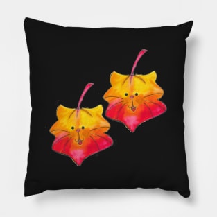 Autumn colored leaves Pillow