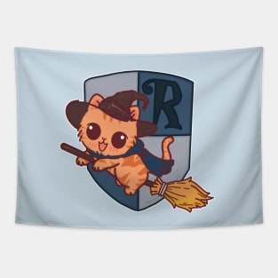 Magical Cat on Broom – Wise House Edition Tapestry