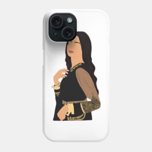 Desi Girl Faceless Illustration Phone Case