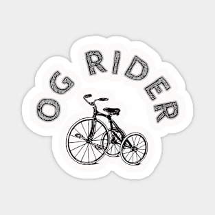 Bike Original Rider Black And White Circle Design Magnet