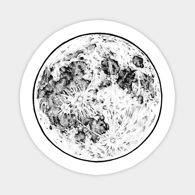 Full Moon Magnet by Elizabeth Weglein Art