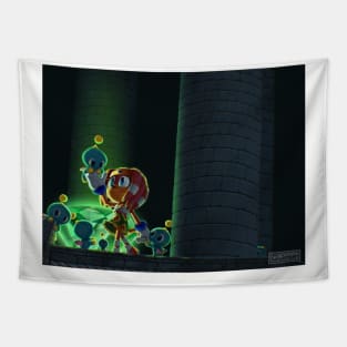 Tikal at the master emerald temple Tapestry