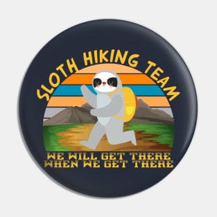 Sloth Hiking Team Pin