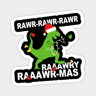 Rawr Rawr-Mas Funny Christmas Dinosaur Magnet