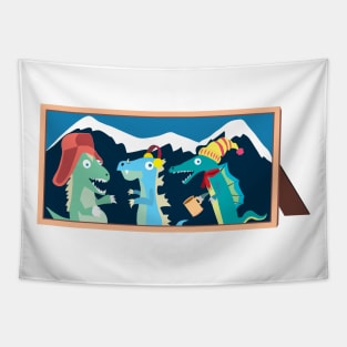 Dinosaurs on Vacation Tapestry