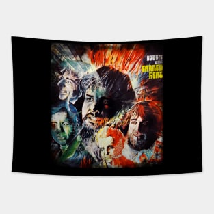 Livin' the Blues with Heat Retro Music Tee Tapestry