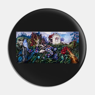 The Bluebirds Garden Pin