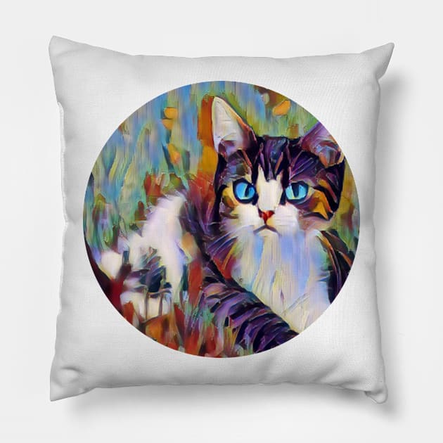 Chubby floppy cat Pillow by GoranDesign