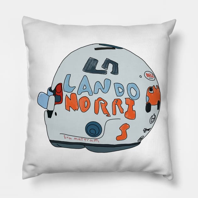 Lando Norris- Eva Helmet Pillow by crashstappen