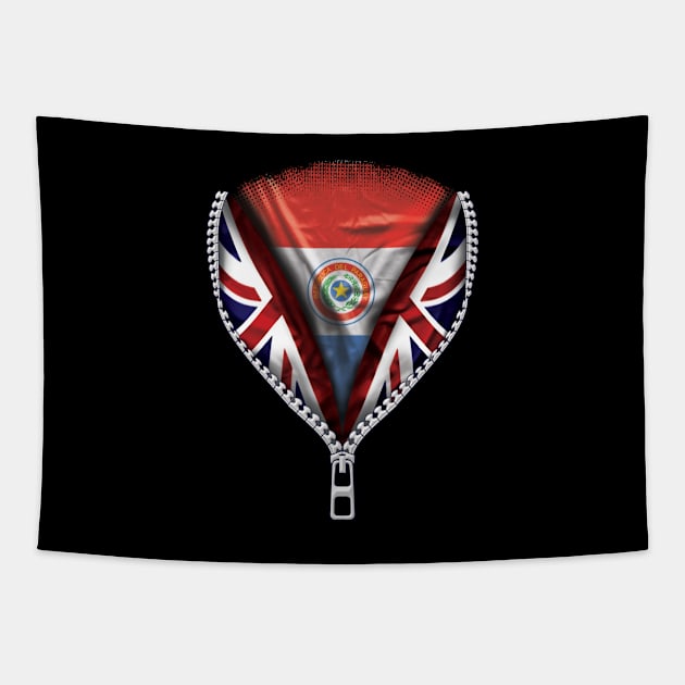 Paraguayan Flag  Paraguay Flag zipped British Flag - Gift for Paraguayan From Paraguay Tapestry by Country Flags