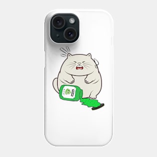 Funny sumo cat Spilled Wasabi Sauce Phone Case