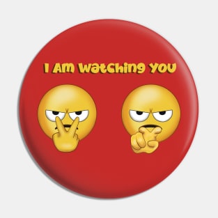 Emoji I’m watching you Pin