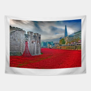 Tower of London Red Poppies England UK Tapestry