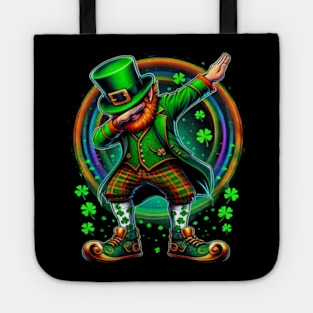 St Patricks Day Dabbing Leprechaun Boys Girls Men Dab Dance Tote