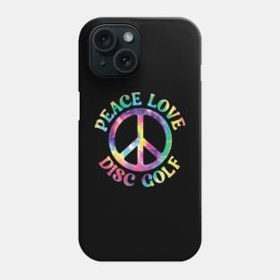 Multi-colored Peace Love Disc Golf for Men & Women Phone Case