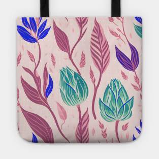 pink pastel tulip pattern Tote