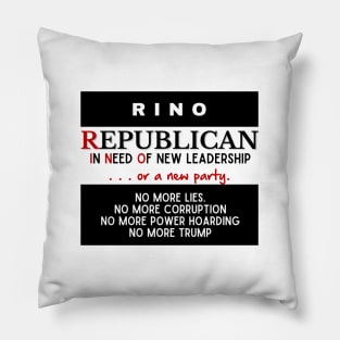 I am a RINO Republican T-Shirt (dark text) Pillow