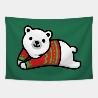 Holiday Polar Bear Tapestry