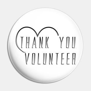 Thank You Volunteer Pin