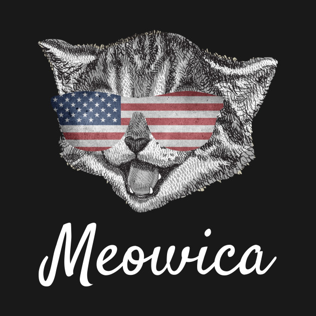 Disover 4th of July Cat Meowica Design - 4th Of July Cat - T-Shirt