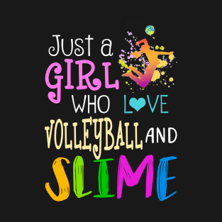 Just A Girl Who Loves Volleyball And Slime T-Shirt