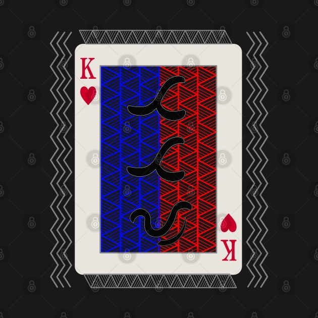 Tribal Art Playing card King / Baybayin word Tatay (Father) by Pirma Pinas