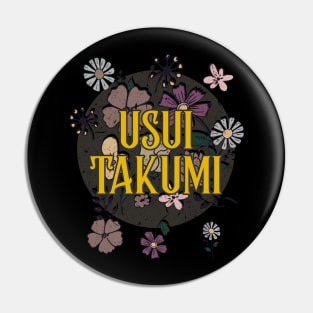 Aesthetic Proud Name Takumi Flowers Anime Retro Styles Pin