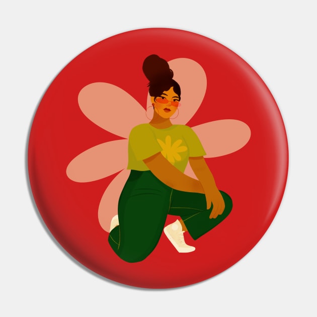 Flower girl Pin by Maia Fadd