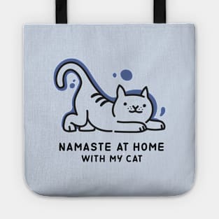 NAMASTE AT HOME WITH MY CAT Tote