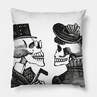 Calavera Couple | Skeleton Couple | Day of the Dead | Dia de los Muertos | Skulls and Skeletons | Vintage Skeletons | Pillow