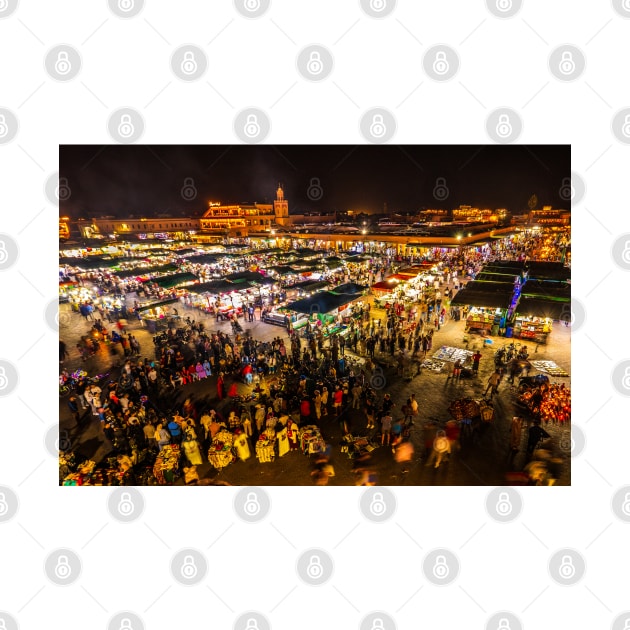 Marrakech, the Jemma al Fna at night by geoffshoults