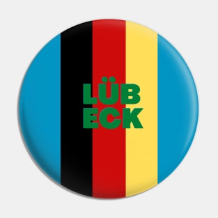 Lübeck City in German Flag Vertical Pin