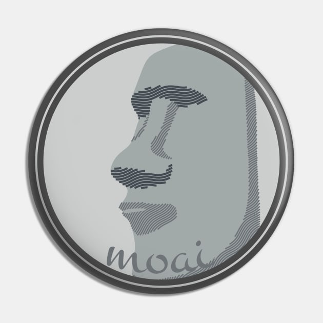 Moai Pin by Vilmos Varga