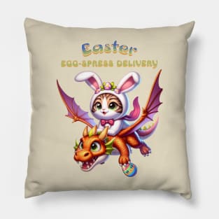 Easter Bunny Cat & Dragon Pillow