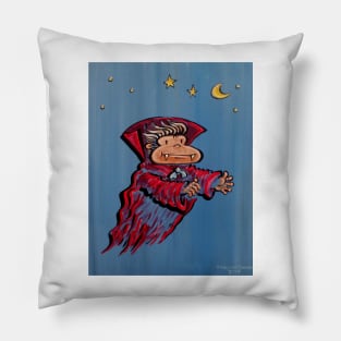 Vampire Ape in Red Pillow