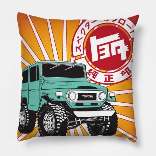 FJ40 Red TEQ Logo Pillow