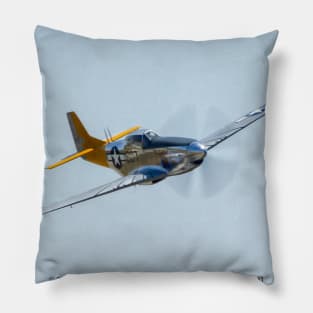 P-51D Mustang Head-On Pillow