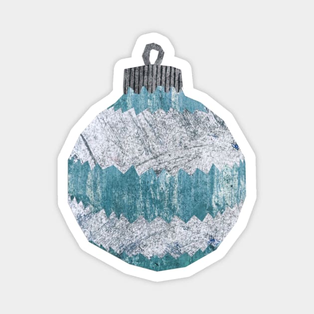 Bauble - Blue striped Magnet by Babban Gaelg