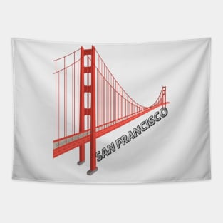 San Francisco Golden Gate Bridge T-shirt Tapestry