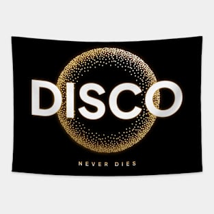 DISCO  - Never Dies Gold (White) Tapestry