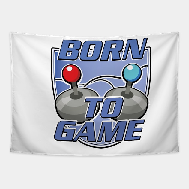 Born to Game logo Tapestry by nickemporium1