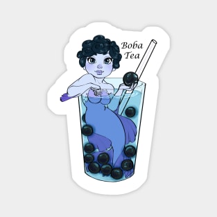 Boba Tea Mermaid Magnet