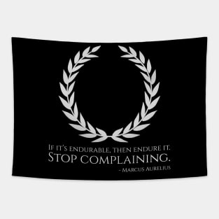 If it’s endurable, then endure it. Stop complaining. - Marcus Aurelius Tapestry