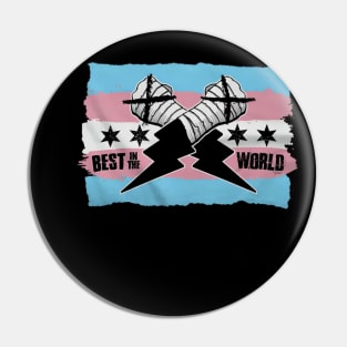 CM Punk Best In The World Trans Pride Pin