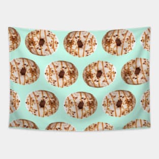 1980s Kawaii cute mint green chocolate donut Tapestry