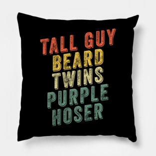 Tall Guy Beard Twins Purple Hoser Pillow