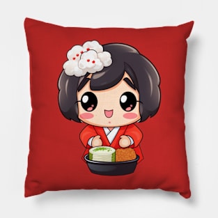 kawaii bento sushi T-Shirt cute  funny Pillow