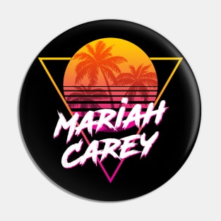 Mariah Carey - Proud Name Retro 80s Sunset Aesthetic Design Pin